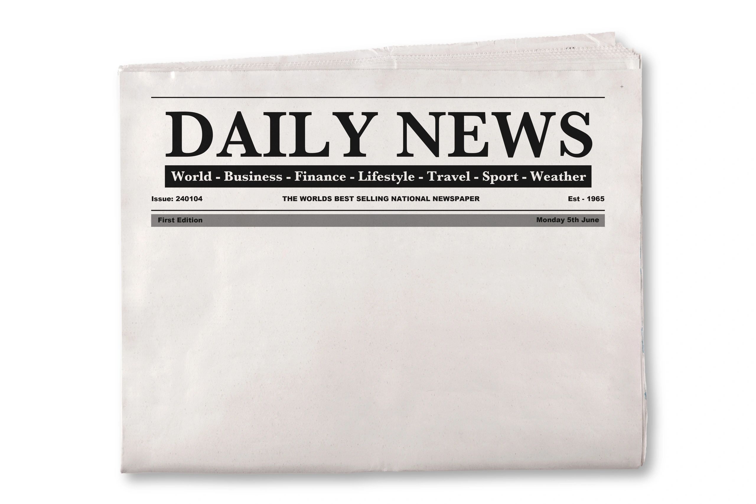 newspaper front page layout